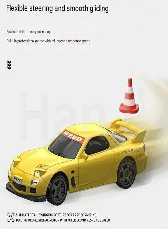 Onecado Mini RC Drift Car for Adults, 1/64 Rc Small RC Car Desktop Remote Control Cars with LED Lights, 4 * 4 Desk Drifting Crawler for Race, Hobby Gifts and Toys (AE86) (RERTO MINI Drift CAR K-1) - Image 4